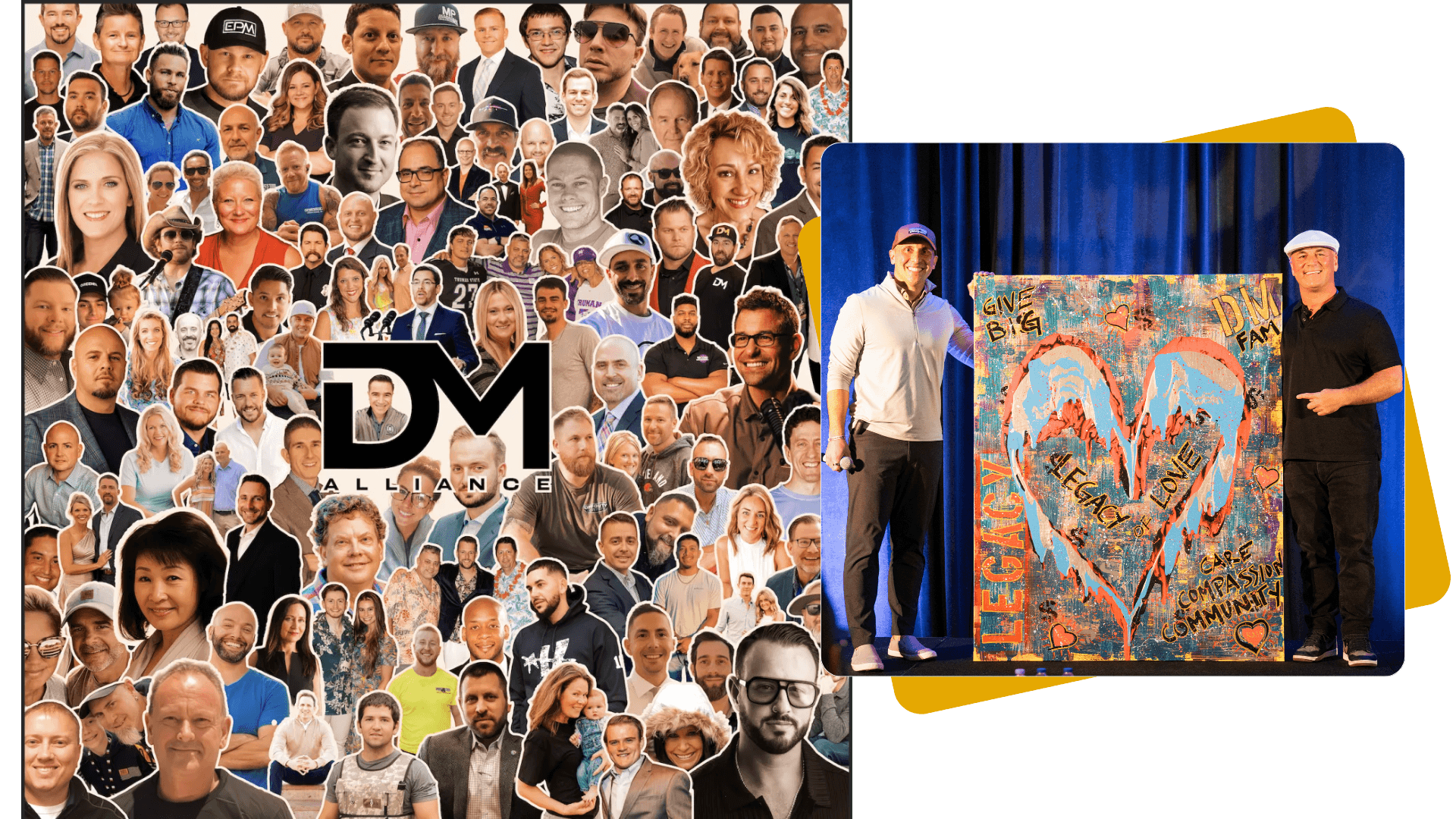 DM Alliance members collage with Mark Evans DM